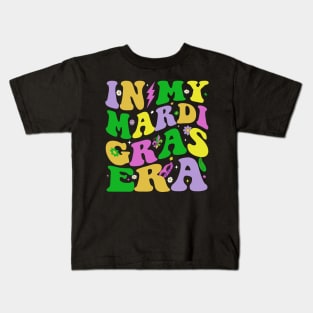 In My Mardi Gras Era Festival Retro Carnival Holiday Kids T-Shirt